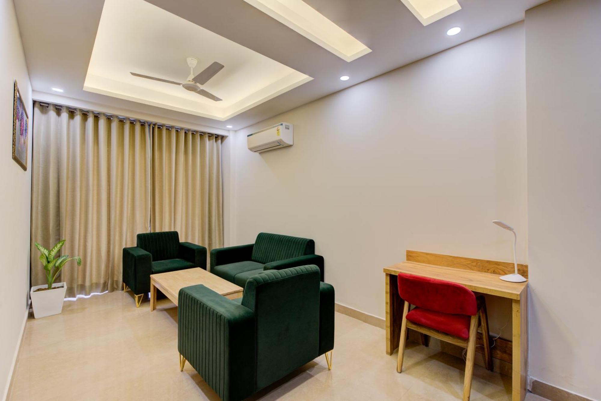 1 Bhk Serviced Apartments Near Millennium City Centre Gurugram With Private Washing Machine Gurgaon Esterno foto