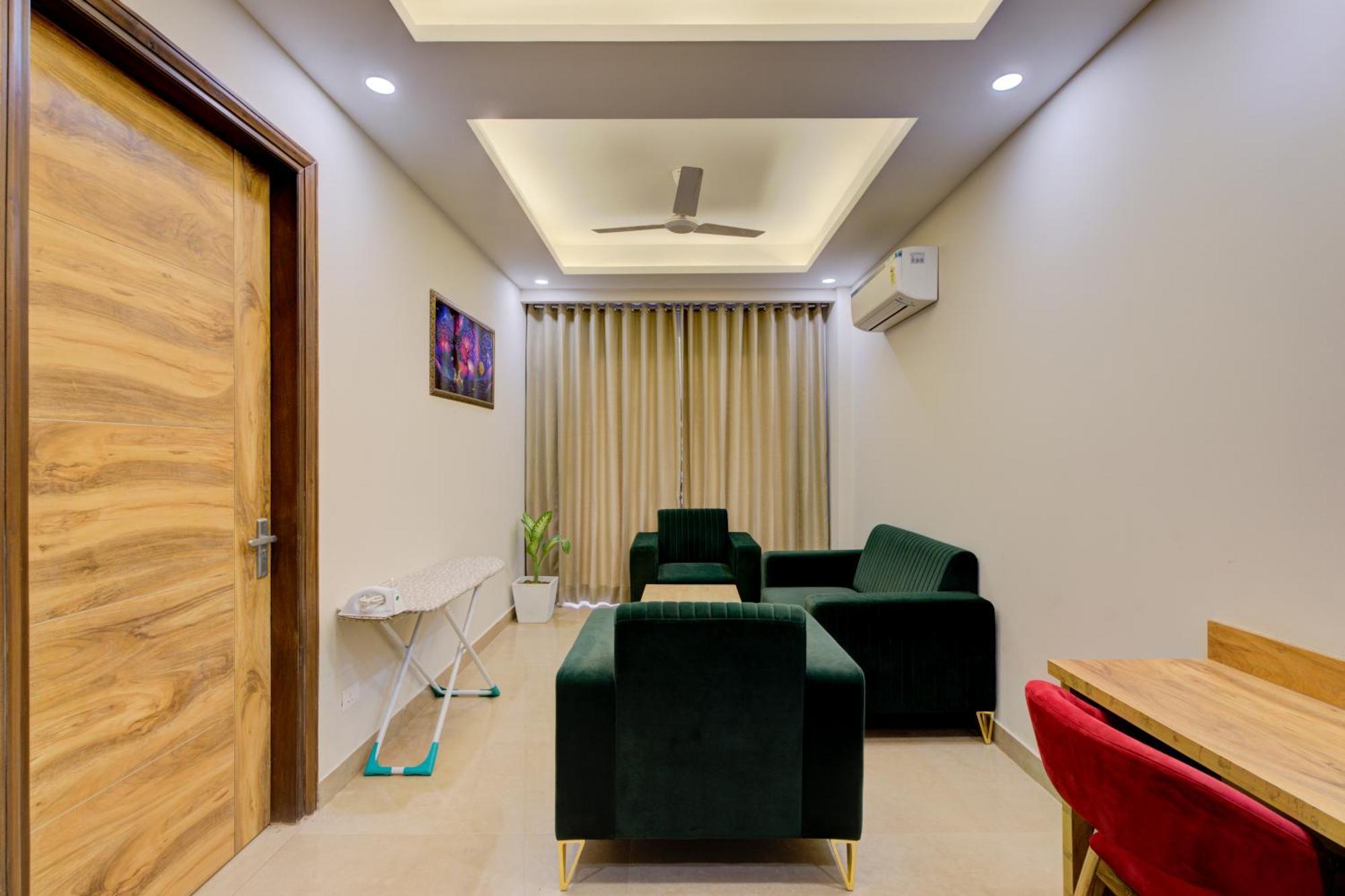 1 Bhk Serviced Apartments Near Millennium City Centre Gurugram With Private Washing Machine Gurgaon Esterno foto